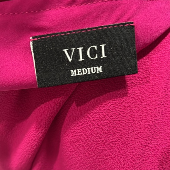 VICI Hot PINK Size M Cocktail Drape Dress - Picture 13 of 13